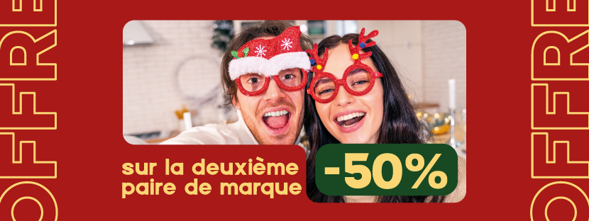 Offre Lunéo Opticiens décembre : -50 % sur la deuxième paire de marque