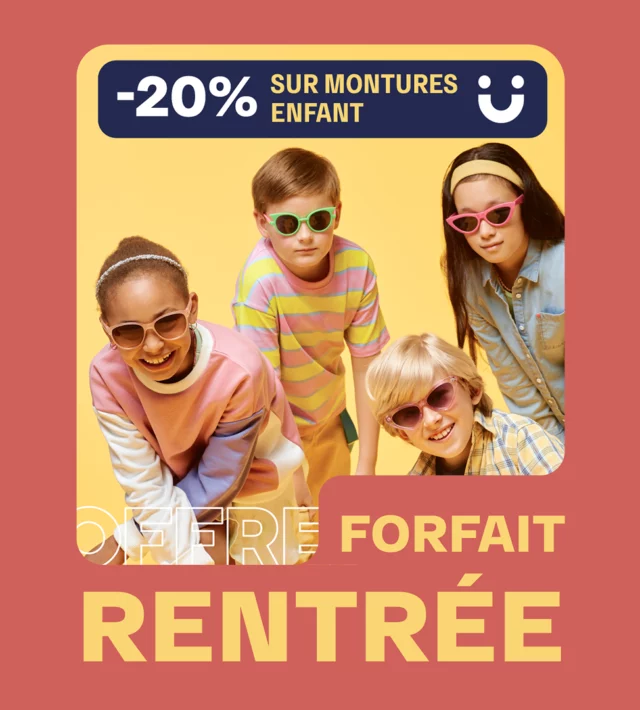 Offre Forfait Rentrée Lunéo Opticiens : -20% sur montures enfant