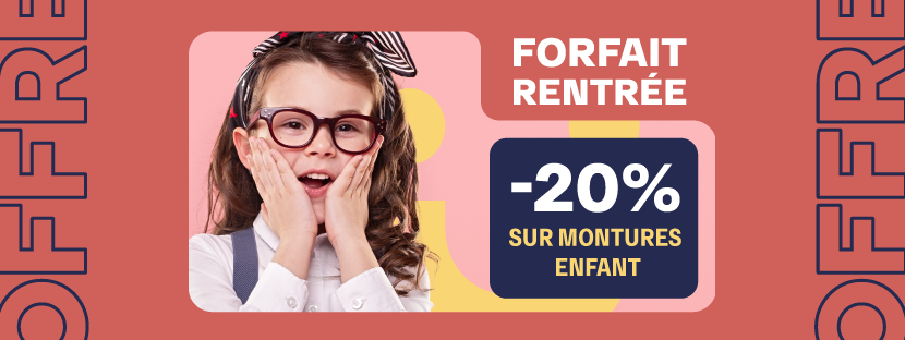 Lunéo Opticiens – Forfait Rentrée : -20% sur les montures enfant