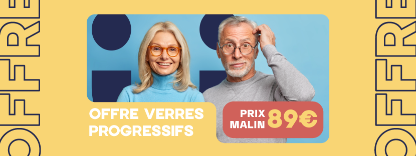 Offre verres progressifs Lunéo Opticiens – Forfait monture + verres progressifs à 89 euros